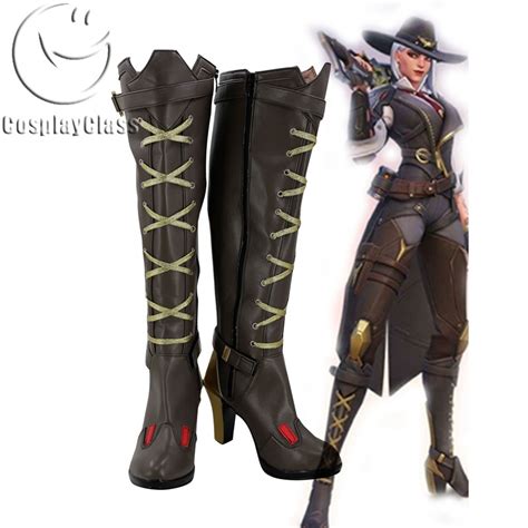 ashe overwatch replica boots cosplay|Overwatch Little Red Ashe Cosplay Boots .